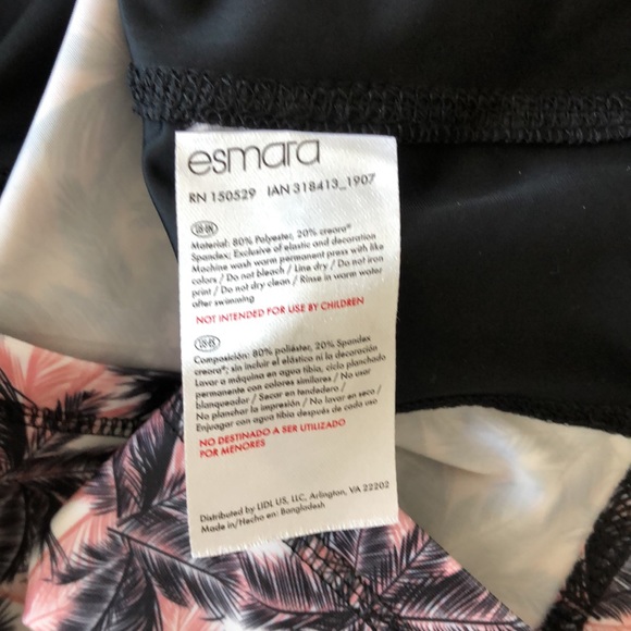 Esmara Rash guard Swim Top Size Medium - Picture 4 of 8